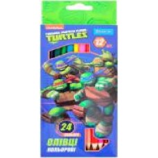 Карандаши цветные Ninja Turtles 12шт./24 цвета 1 вересня