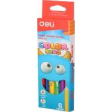 Карандаши цветные Color Kids Jumbo EС00660 6 шт. Deli