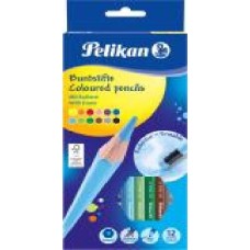 Карандаши цветные Erasable 12 шт с ластиком Pelikan