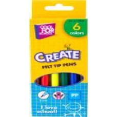 Фломастеры цветные Create 6 шт. CF15215 Cool For School