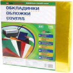 Обложка для брошюрования D&A ПВХ А4 прозрачный/желтый 1220102020500 180 мкм 100 шт.