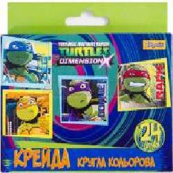 Мел цветной круглый 24 шт. Ninja Turtles 400197 1 вересня