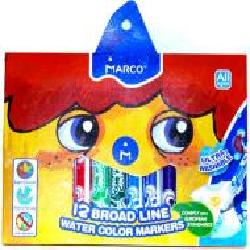 Фломастеры Super Washable Jumbo 12 шт Marco