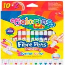 Фломастеры Fibre Pens 12 цветов 34609PTR Colorino