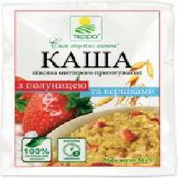 Каша овсяная Терра со сливками и клубникой мгновенного приготовления 38 г (985)