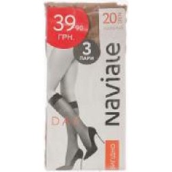 Гольфы NAVIALE 1001 DAY 3 пары 20 den р. one size натуральный