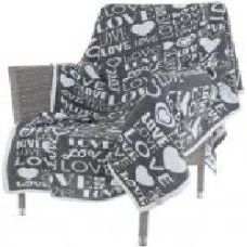 Плед Аrt Knit Big Love 130x170 см графитовый