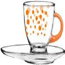 Чашка с блюдцем Orange Dots 230 мл 50-0406-02-7195-19 Glasmark