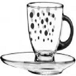 Чашка с блюдцем Black Dots 230 мл 50-0406-02-7195-25 Glasmark