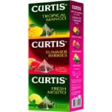 Набор чая Curtis Tropical Mango (черный) + Summer Berries (фруктовый) +Fresh Mojito (зелёный) 26 г