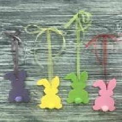 Декоративное изделие Гулівер Країна Подвеска Зайчик салатовый 12 см 125121