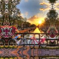 Репродукция Amsterdam Bridge 50x50 см RozenfeldArt