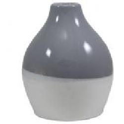 Ваза керамическая светло-серый двухцветная Vase Bicolor V2001 Резон