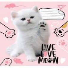 Тетрадь школьная Live love meow А5/18 в клетку YES