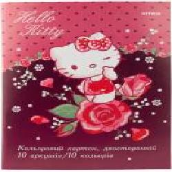 Картон цветной двусторонний А4 10 листов Hello Kitty HK19-255 KITE