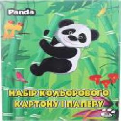 Набор цветного картона и бумаги Panda 20 листов Panda