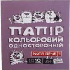 Бумага цветная односторонний 10 листов Nota Bene