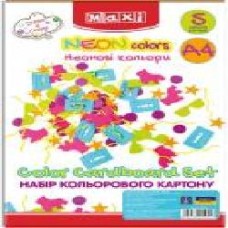 Картон цветной Neon Colors А4 MX21051 Maxi