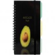 Блокнот Avocado B6 спираль с разделителями 100 л. клетка O20358-01 Optima