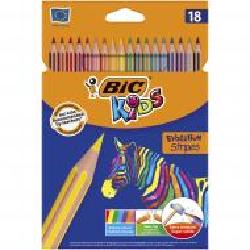 Набор цветных карандашей Evolution Stripes 18 шт. BIC