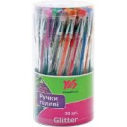 Ручка гелевая YES Glitter цвет в ассортименте 411708