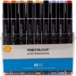 Набор двусторонних маркеров FINECOLOUR Brush 60 цветов EF102-TB60 разноцветный