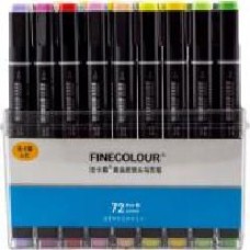 Набор двусторонних маркеров FINECOLOUR Brush 72 цвета EF102-TB72 разноцветный