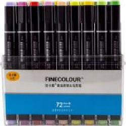 Набор двусторонних маркеров FINECOLOUR Brush 72 цвета EF102-TB72 разноцветный