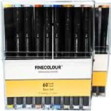 Набор двусторонних маркеров FINECOLOUR Brush Mini 60 цветов EF103-TB60 разноцветный