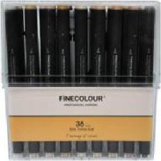 Набор двусторонних маркеров FINECOLOUR Brush Skin SET 36 цветов EF103-FS36 разноцветный