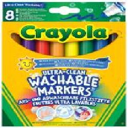 Набор фломастеров широкая линия (ultra-clean washable) 8 шт. Crayola