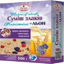 Смесь хлопьев ТМ Козуб Продукт Нежнейшие + лен в коробке 500 г 4820094534863