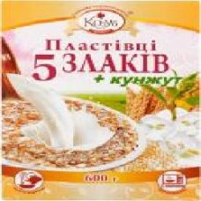 Хлопья ТМ Козуб Продукт 5 злаков + кунжут в коробке 600 г 4820094536225