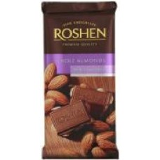 Шоколад Roshen молочный с целым миндалем 90 г