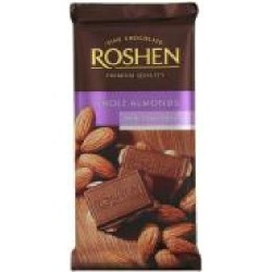 Шоколад Roshen молочный с целым миндалем 90 г