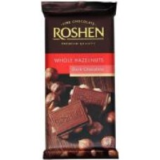 Шоколад Roshen экстрачерный с целым лесным орехом 90 г