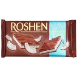 Шоколад Roshen молочный с кокосовой нугой 90 г