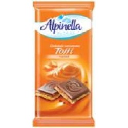 Шоколад Alpinella с начинкой тоффи 90 г