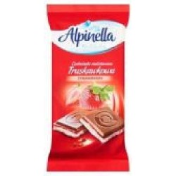 Шоколад Alpinella с клубничной начинкой 90 г