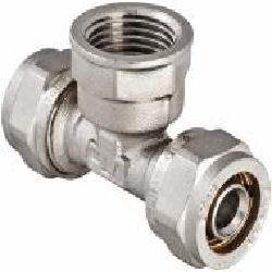 Тройник комбинированный внутренняя Valtec 16х1/2х16 мм Тройник комбинированный внутренняя Valtec 16х1/2х16 мм