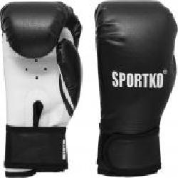 Боксерские перчатки SPORTKO 3012 12oz черный с белым