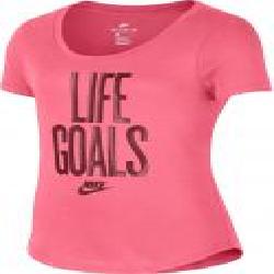 Футболка Nike G NSW TEE SCOOP LIFE GOALS AH7394-823 р.L розовый