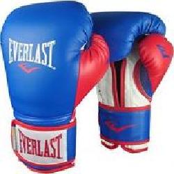 Перчатки тренировочные Everlast Powerlock PU 16oz P00000728 синий с красным