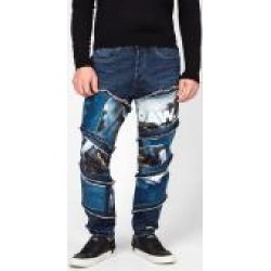 Джинсы G-Star RAW Spiraq RFTP patches water 3D slim D10836,9436-71 р. 27-32 синий