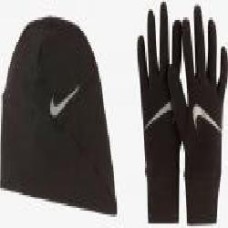 Комплект шапка+перчатки Nike WOMEN'S ESSENTIAL RUNNING HAT AND GLOVE SET N.100.0595.082 M/L черно-серый