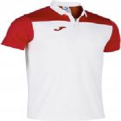 Поло Joma POLO SHIRT HOBBY II WHITE-RED S/S 101371.206 р.S белый