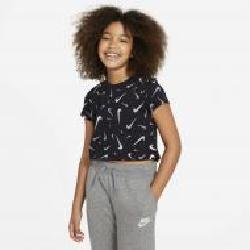 Футболка Nike G NSW TEE CROP SWOOSHES DC7348-010 р.S черный