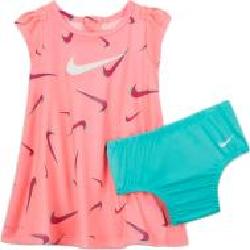 Платье Nike DRI-FIT PRINTED DRESS 06H331-A0G р.0-3M розовый с бирюзовым