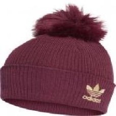 Шапка Adidas W FUR POM BEANI H35534 OSFM бордовый