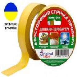 Двусторонняя клейкая лента для паро-гидробарьера 30 мм х 25 м прозрачная ORIGINAL TAPE